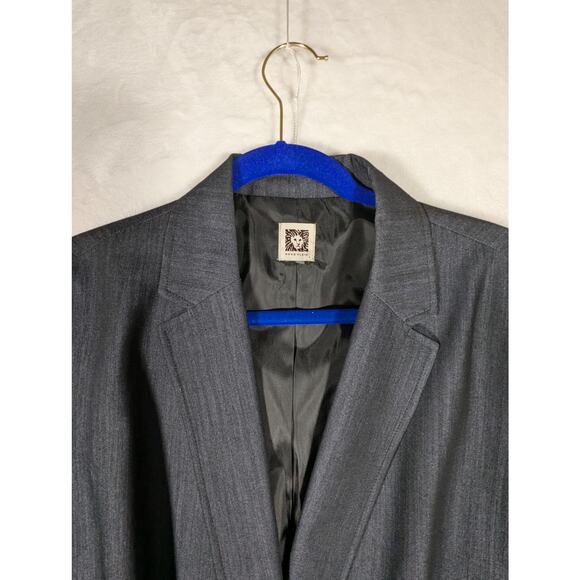 Ann Klein Blazer jacket Sz14 Navy and black See description. - Picture 6 of 15